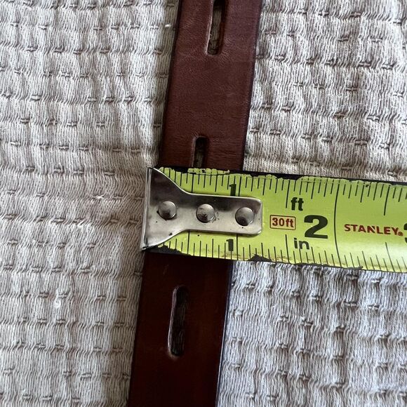 Madewell Belt Womens Small Brown Genuine Italian Leather Brass Buckle Classic - Picture 11 of 11